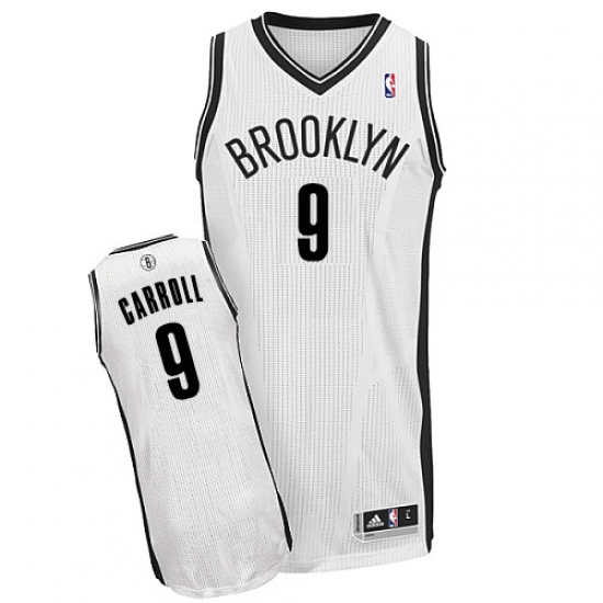 Men's Adidas Brooklyn Nets #9 DeMarre Carroll Authentic White Home NBA Jersey - Ujersey