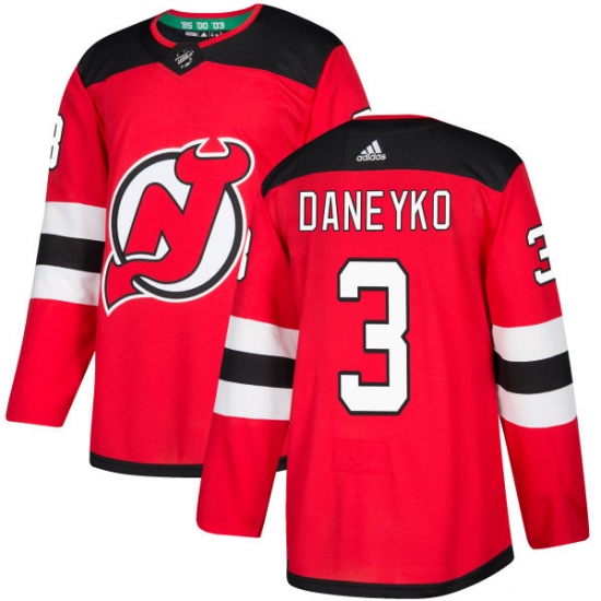 Men's Adidas New Jersey Devils #3 Ken Daneyko Premier Red Home NHL Jersey - Ujersey