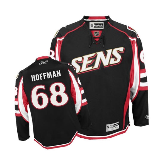 Men's Reebok Ottawa Senators #68 Mike Hoffman Authentic Black Third NHL Jersey - Ujersey
