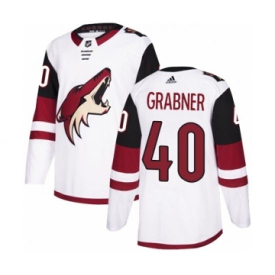 Youth Adidas Arizona Coyotes #40 Michael Grabner Authentic White Away NHL Jersey - Ujersey