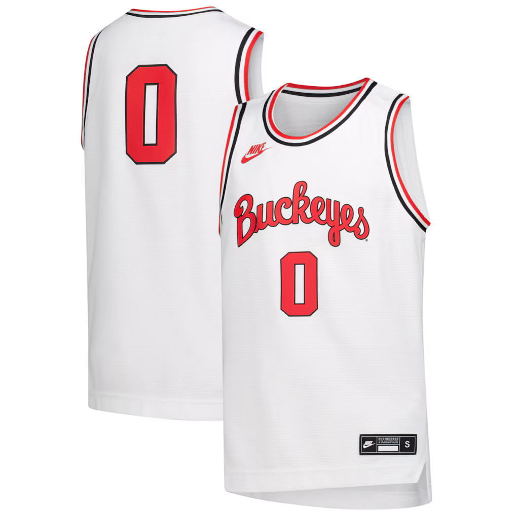 Youth Nike White Ohio State Buckeyes Replica Basketball Jersey