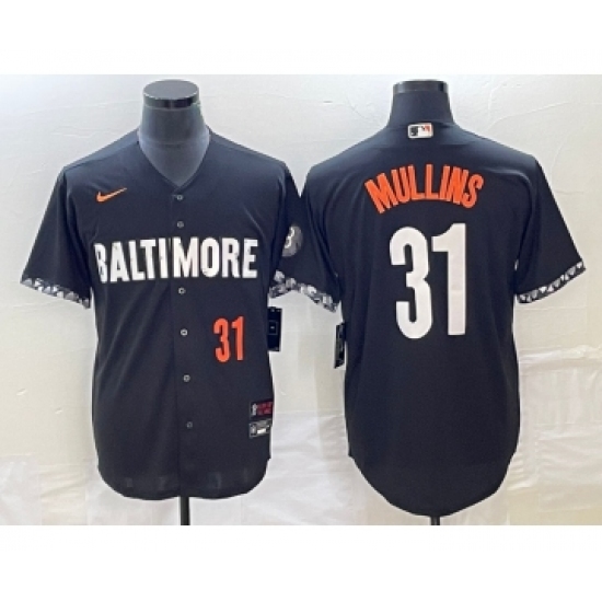 Men's Baltimore Orioles #31 Cedric Mullins Number Black 2023 City Connect Cool Base Stitched Jersey - Ujersey