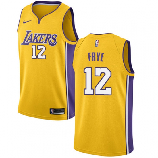 Youth Nike Los Angeles Lakers #12 Channing Frye Swingman Gold Home NBA Jersey - Icon Edition - Ujersey