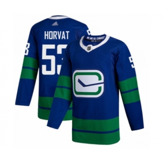 Men's Vancouver Canucks #53 Bo Horvat Authentic Royal Blue Alternate Hockey Jersey - Ujersey