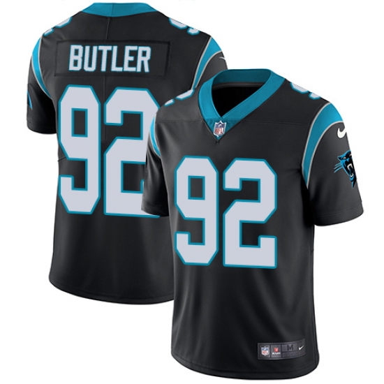 Youth Nike Carolina Panthers #92 Vernon Butler Black Team Color Vapor Untouchable Limited Player NFL Jersey - Ujersey