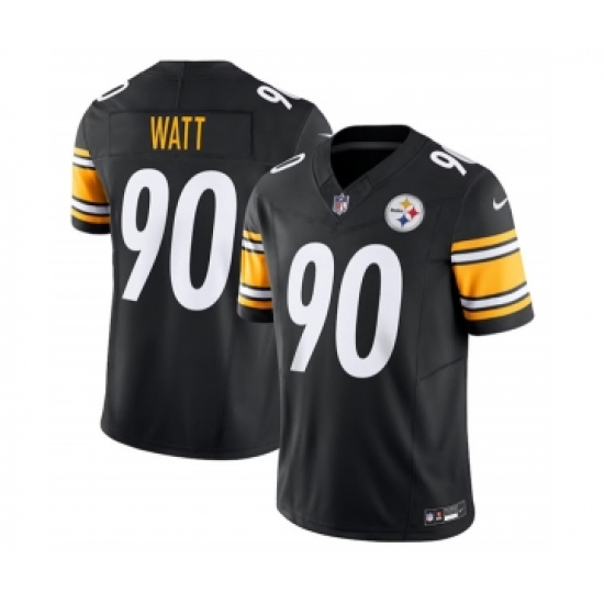 Men's Nike Pittsburgh Steelers #90 T.J. Watt Black 2023 F.U.S.E. Vapor Untouchable Limited Stitched Jersey - Ujersey