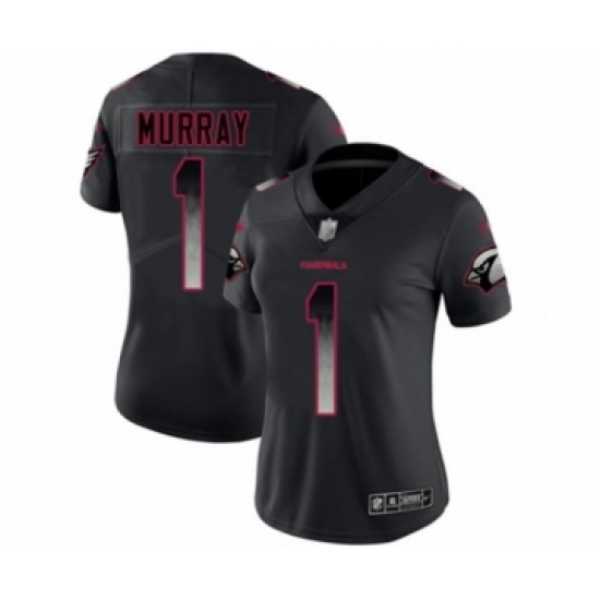 Women's Arizona Cardinals #1 Kyler Murray Limited Black Smoke Fashion Football Jersey - Ujersey
