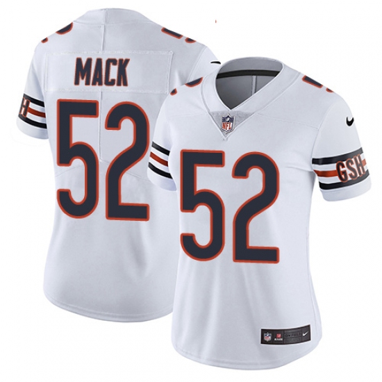 Women's Nike Chicago Bears #52 Khalil Mack White Vapor Untouchable Limited Player NFL Jersey - Ujersey