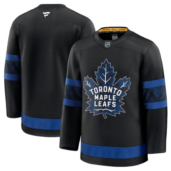 Men's Toronto Maple Leafs Blank Black 2024-25 Alternate Stitched Hockey Jersey - Ujersey
