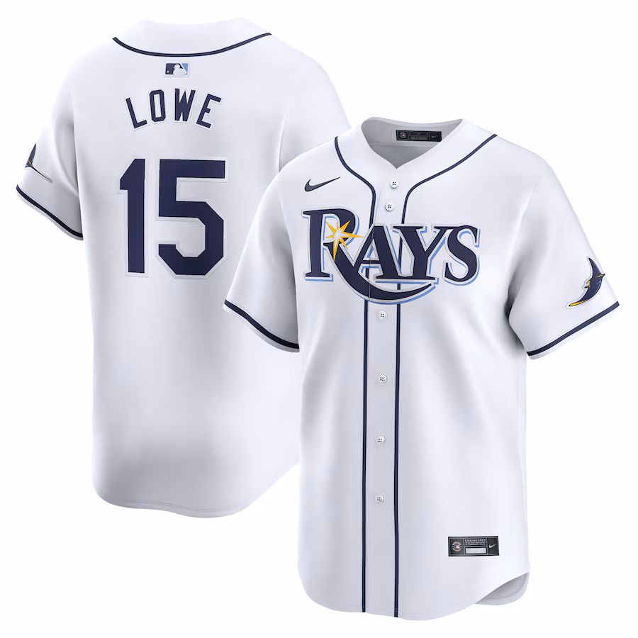 Men's Tampa Bay Rays Josh Lowe Nike White Home Limited Player Jersey - Ujersey NHL
