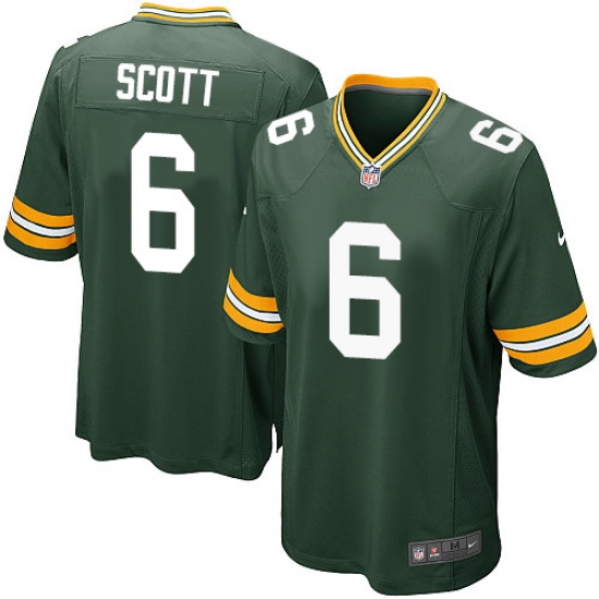 Men's Nike Green Bay Packers #6 JK Scott Game Green Team Color NFL Jersey - Ujersey