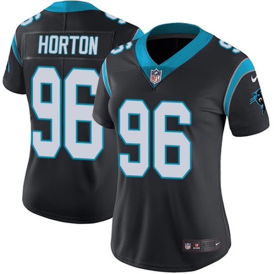 Women's Nike Carolina Panthers #96 Wes Horton Black Team Color Vapor Untouchable Limited Player NFL Jersey - Ujersey
