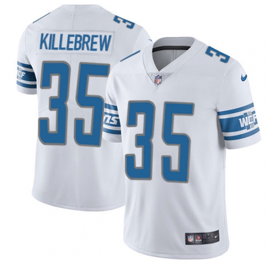 Men's Nike Detroit Lions #35 Miles Killebrew White Vapor Untouchable Limited Player NFL Jersey - Ujersey