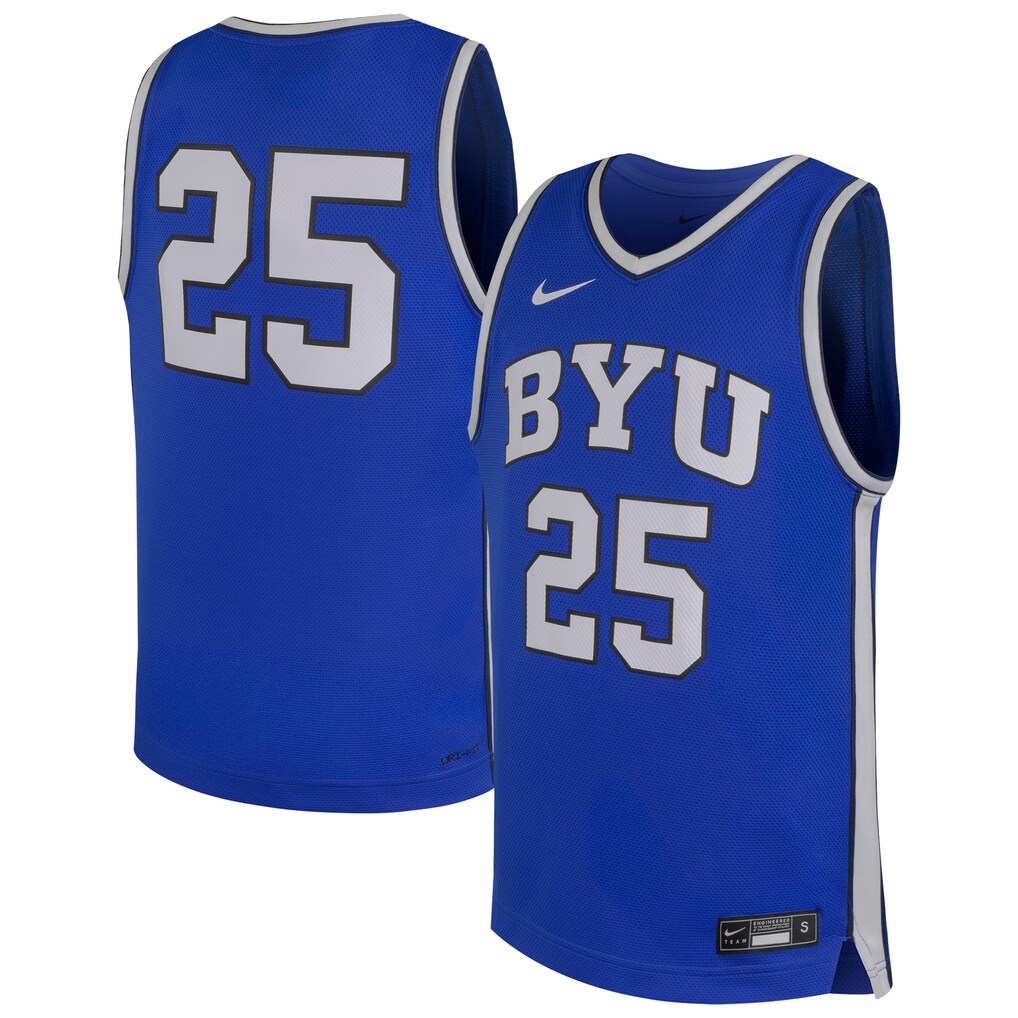 Youth Nike #25 Royal BYU Cougars Replica Basketball Jersey - U-jersey