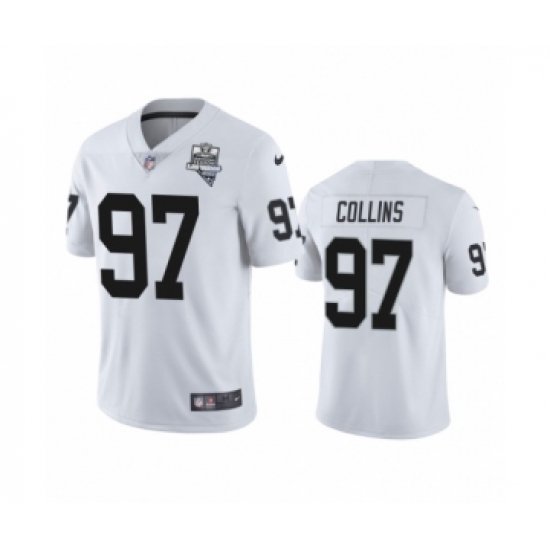Youth Oakland Raiders #97 Maliek Collins White 2020 Inaugural Season Vapor Limited Jersey
