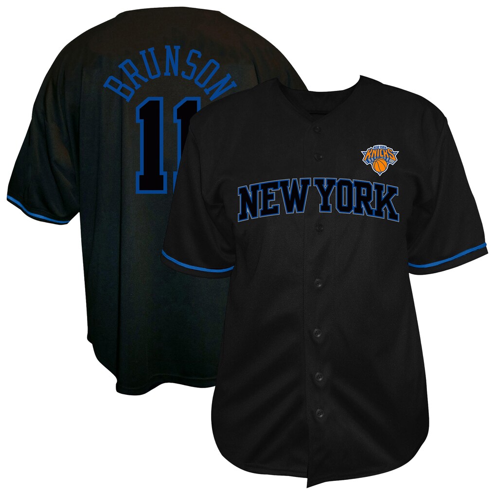 Men's New York Knicks Jalen Brunson Fanatics Black Big & Tall Name & Number Fashion Jersey - Ujersey