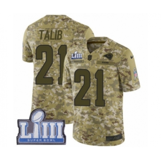 Men's Nike Los Angeles Rams #21 Aqib Talib Limited Camo 2018 Salute to Service Super Bowl LIII Bound NFL Jersey - Ujersey