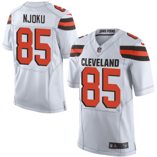 Men's Nike Cleveland Browns #85 David Njoku Elite White NFL Jersey - Ujersey