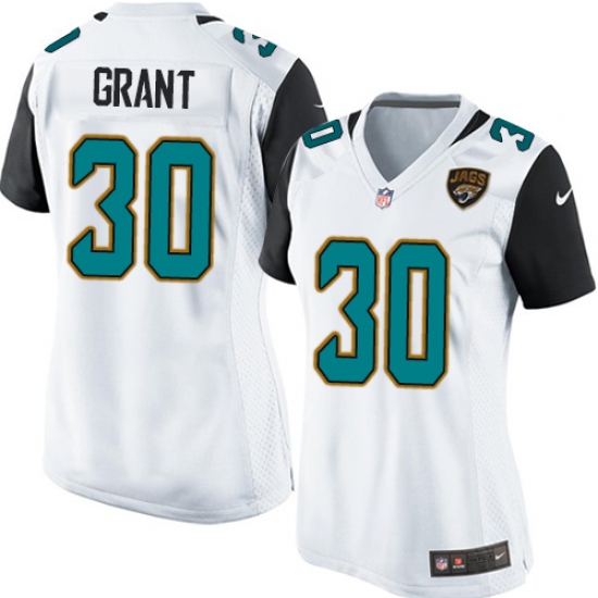 Women's Nike Jacksonville Jaguars #30 Corey Grant Game White NFL Jersey - Ujersey