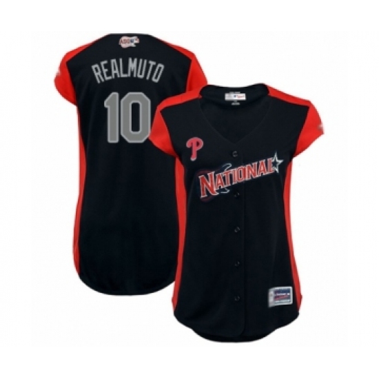 Women's Philadelphia Phillies #10 J. T. Realmuto Authentic Navy Blue National League 2019 Baseball All-Star Jersey - Ujersey