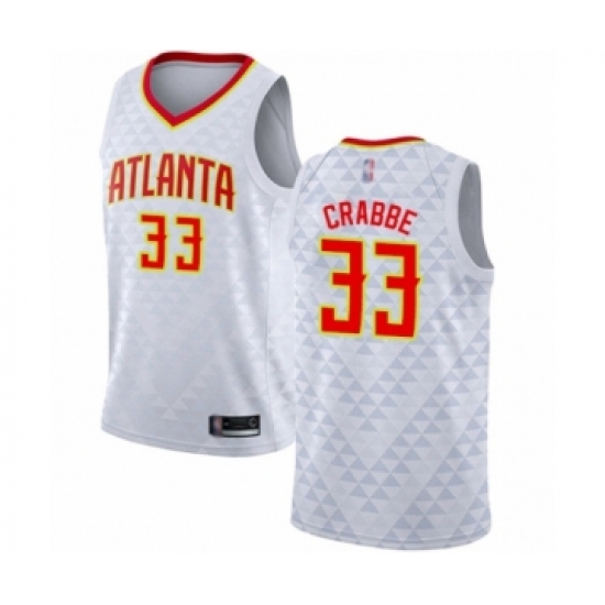 Youth Atlanta Hawks #33 Allen Crabbe Swingman White Basketball Jersey - City Edition - Ujersey