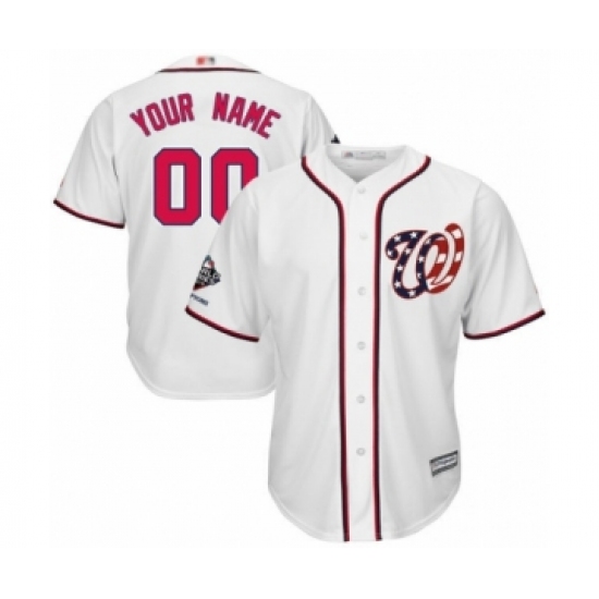 Youth Washington Nationals Customized Authentic White Home Cool Base 2019 World Series Champions Baseball Jersey - Ujersey