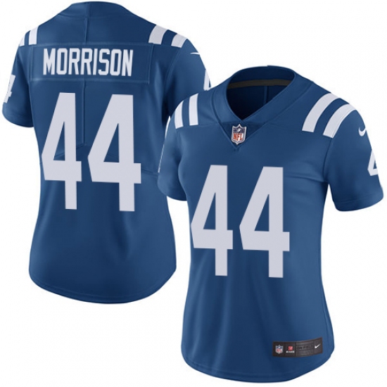 Women's Nike Indianapolis Colts #44 Antonio Morrison Royal Blue Team Color Vapor Untouchable Limited Player NFL Jersey - Ujersey