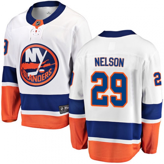 Youth New York Islanders #29 Brock Nelson Fanatics Branded White Away Breakaway NHL Jersey - Ujersey