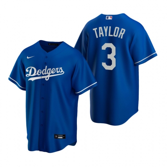 Men's Nike Los Angeles Dodgers #3 Chris Taylor Royal Alternate Stitched Baseball Jersey - Ujersey
