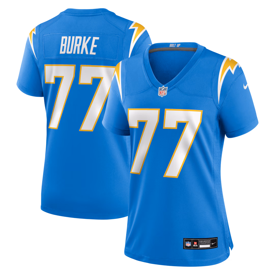 Women's Los Angeles Chargers Travis Burke Nike Powder Blue Team Game Jersey - U-jersey