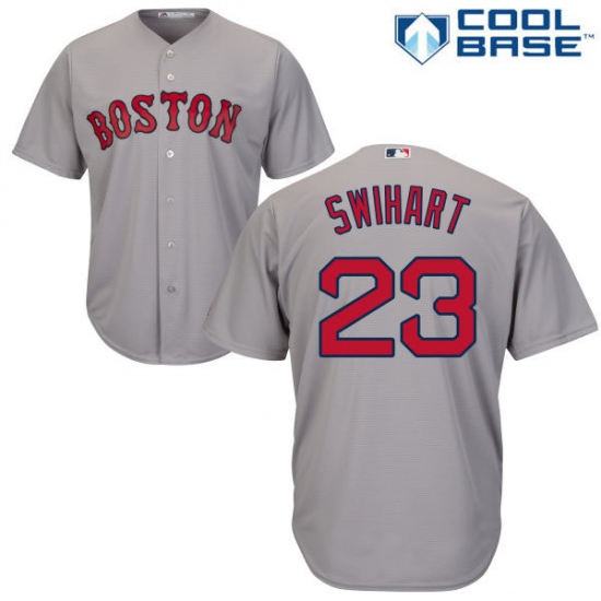 Youth Majestic Boston Red Sox #23 Blake Swihart Authentic Grey Road Cool Base MLB Jersey - Ujersey