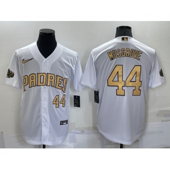 Men's San Diego Padres #44 Joe Musgrove Number White 2022 All Star Stitched Cool Base Nike Jersey - Ujersey