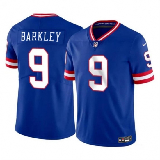 Men's New York Giants #9 Matt Barkley Blue 2023 F.U.S.E. Throwback Vapor Untouchable Limited Football Stitched Game Jersey - Ujersey