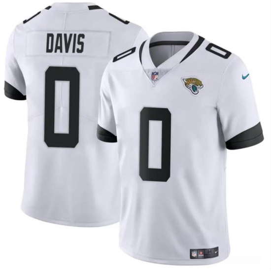 Men's Jacksonville Jaguars #0 Gabe Davis White Vapor Untouchable Limited Football Stitched Jersey - Ujersey