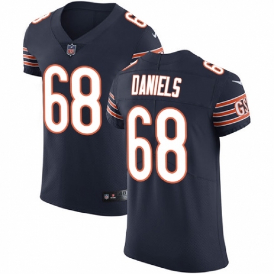 Men's Nike Chicago Bears #68 James Daniels Navy Blue Team Color Vapor Untouchable Elite Player NFL Jersey - Ujersey