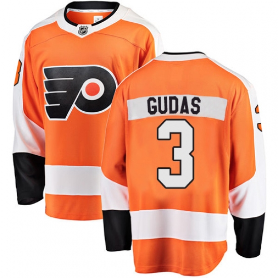 Men's Philadelphia Flyers #3 Radko Gudas Fanatics Branded Orange Home Breakaway NHL Jersey - Ujersey