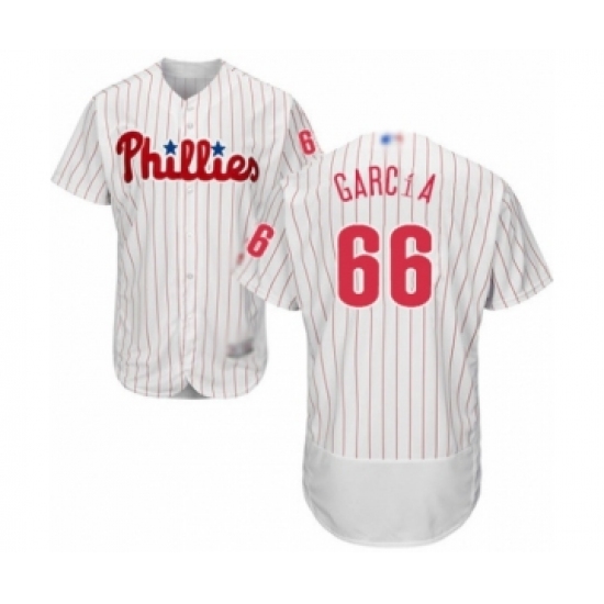 Men's Philadelphia Phillies #66 Edgar Garcia White Home Flex Base Authentic Collection Baseball Player Jersey - Ujersey