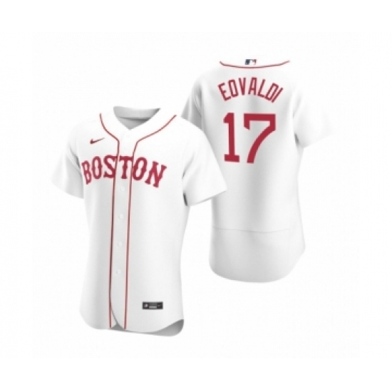 Men's Boston Red Sox #17 Nathan Eovaldi Nike White Authentic 2020 Alternate Jersey - Ujersey