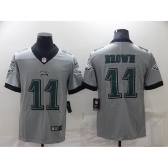 Men's Philadelphia Eagles #11 A. J. Brown Gray Vapor Untouchable Limited Stitched Jersey - Ujersey