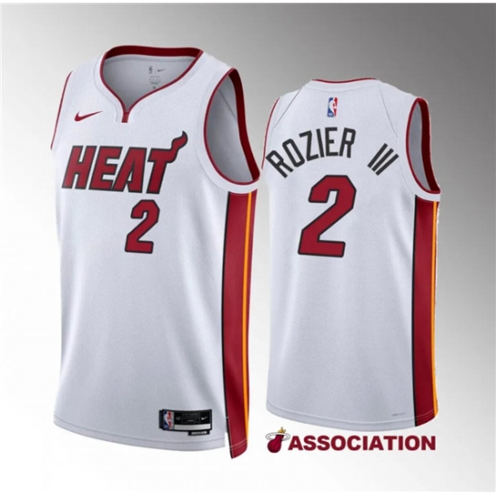 Men's Miami Heat #2 Terry Rozier III White Association Edition Stitched Basketball Jersey - Ujersey
