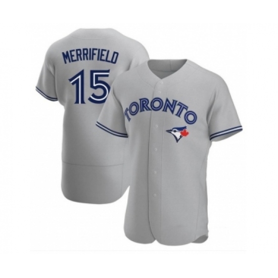 Mens Toronto Blue Jays #15 Whit Merrifield Nike Gray Road Flex Base Player Jersey - Ujersey