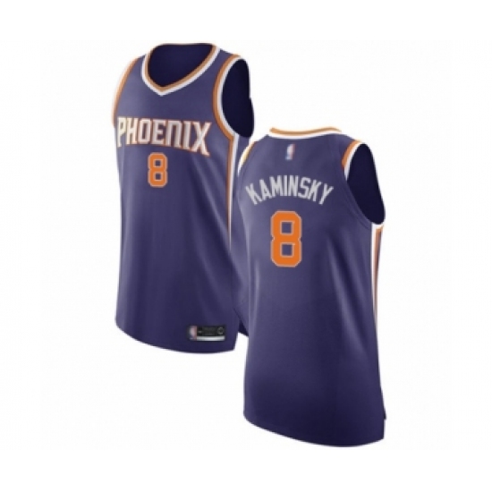 Men's Phoenix Suns #8 Frank Kaminsky Authentic Purple Basketball Jersey - Icon Edition - Ujersey