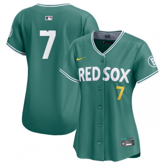 Women's Boston Red Sox #7 Masataka Yoshida Green 2025 City Connect Limited Stitched Baseball Jersey(Run Small) - Ujersey