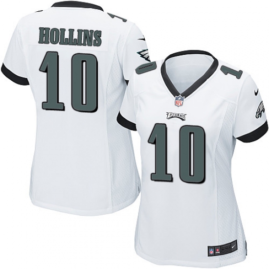 Women's Nike Philadelphia Eagles #10 Mack Hollins Game White NFL Jersey - Ujersey