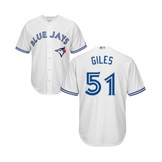 Youth Toronto Blue Jays #51 Ken Giles Replica White Home Baseball Jersey - Ujersey