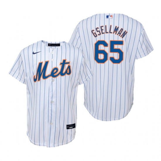 Men's Nike New York Mets #65 Robert Gsellman White Home Stitched Baseball Jersey - Ujersey