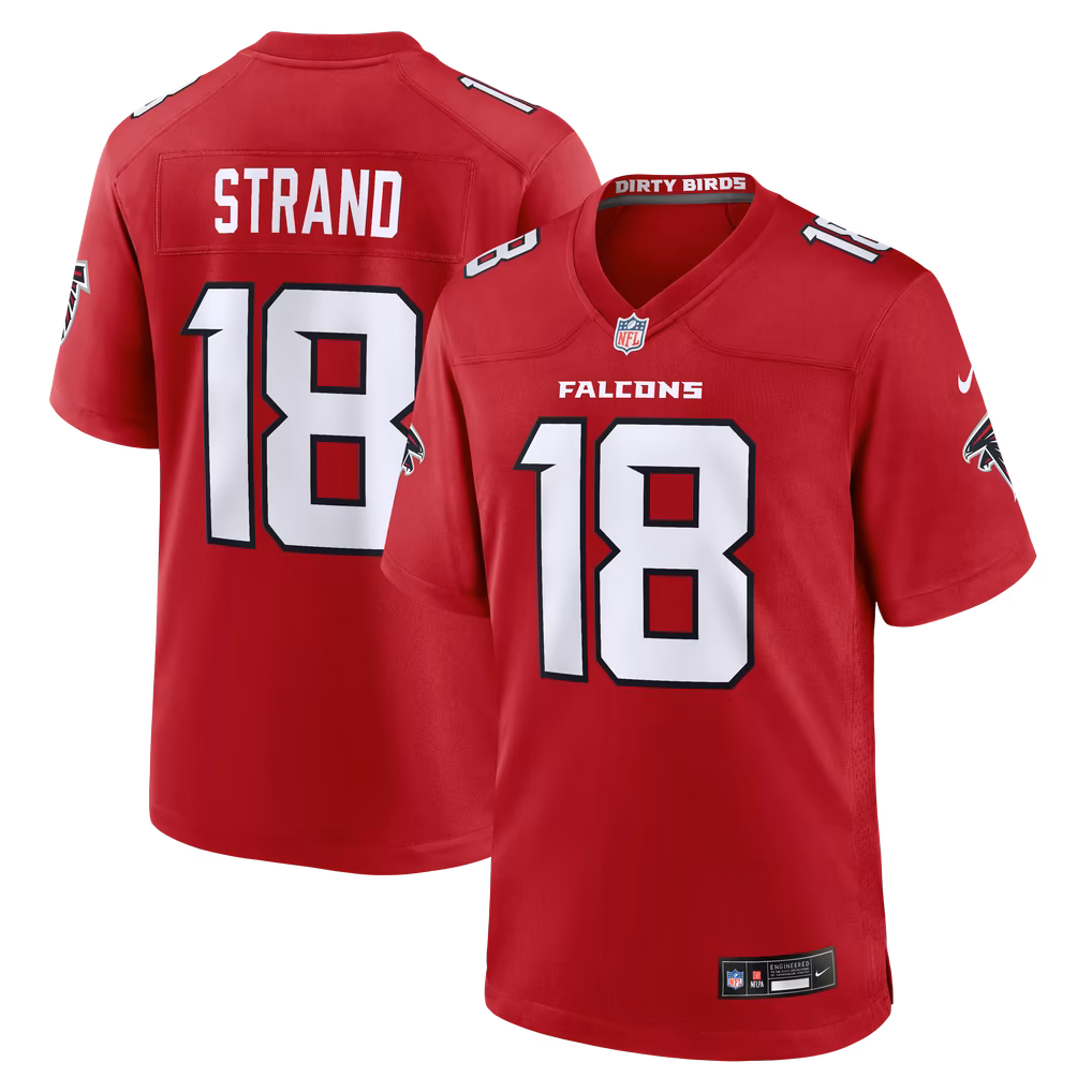 Men's Atlanta Falcons Jack Strand Nike Red Team Game Jersey - Ujersey