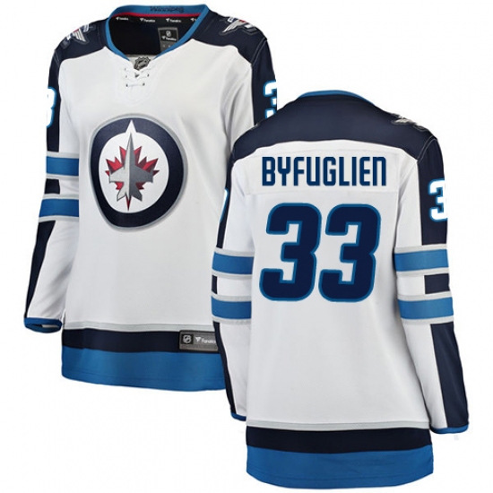 Women's Winnipeg Jets #33 Dustin Byfuglien Fanatics Branded White Away Breakaway NHL Jersey - Ujersey