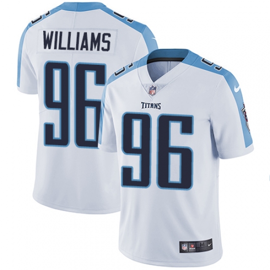 Youth Nike Tennessee Titans #96 Sylvester Williams White Vapor Untouchable Limited Player NFL Jersey - Ujersey