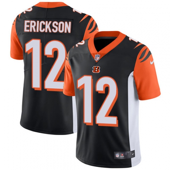 Men's Nike Cincinnati Bengals #12 Alex Erickson Black Team Color Vapor Untouchable Limited Player NFL Jersey - Ujersey